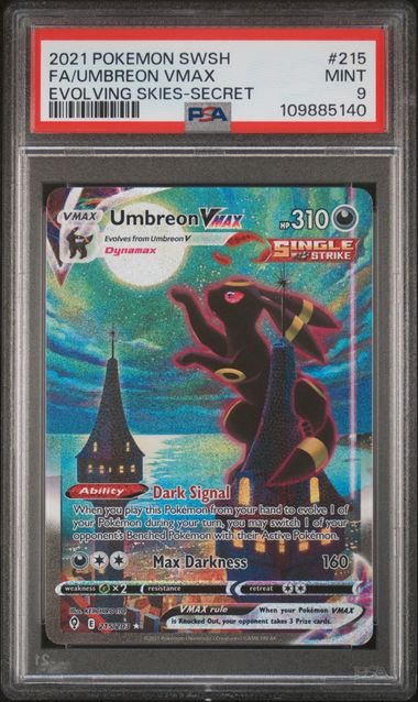 2021 Pokémon Sword & Shield Evolving Skies #215 Umbreon VMAX Secret PSA 10