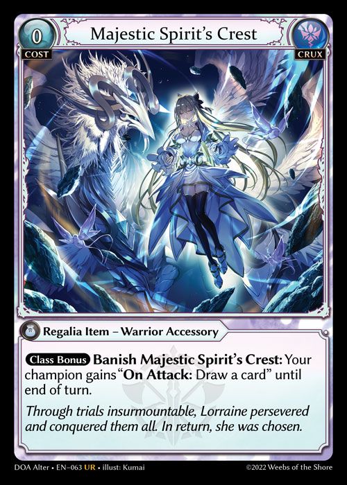 GA TCG - DOA Alter-EN-063: Majestic Spirit's Crest