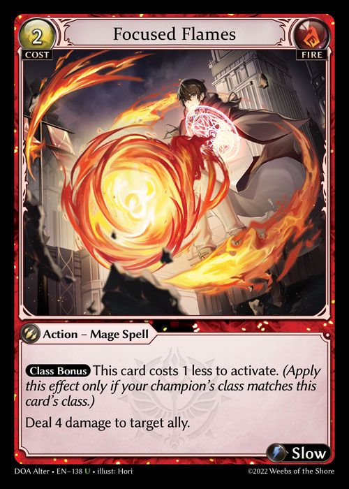 GA TCG - DOA Alter-EN-138: Focused Flames