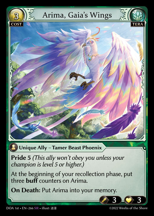 GA TCG - DOA 1st-EN-266: Arima, Gaia's Wings