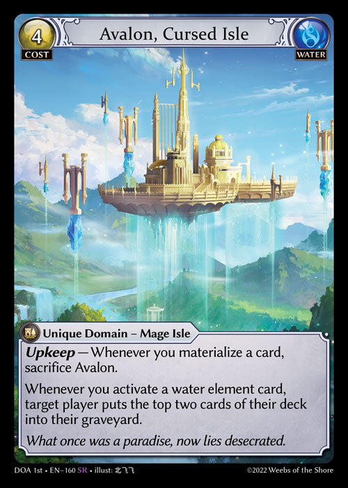 GA TCG - DOA 1st-EN-160: Avalon, Cursed Isle