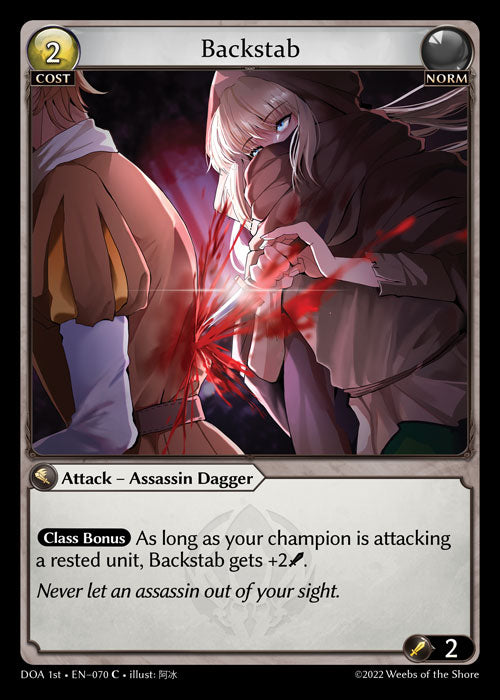 GA TCG - DOA 1st-EN-070: Backstab