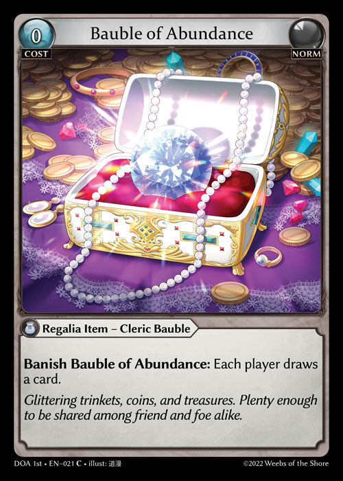 GA TCG - DOA 1st-EN-021: Bauble of Abundance