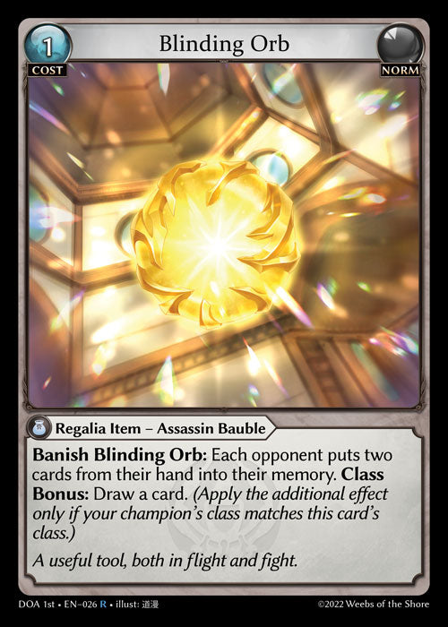 GA TCG - DOA 1st-EN-026: Blinding Orb