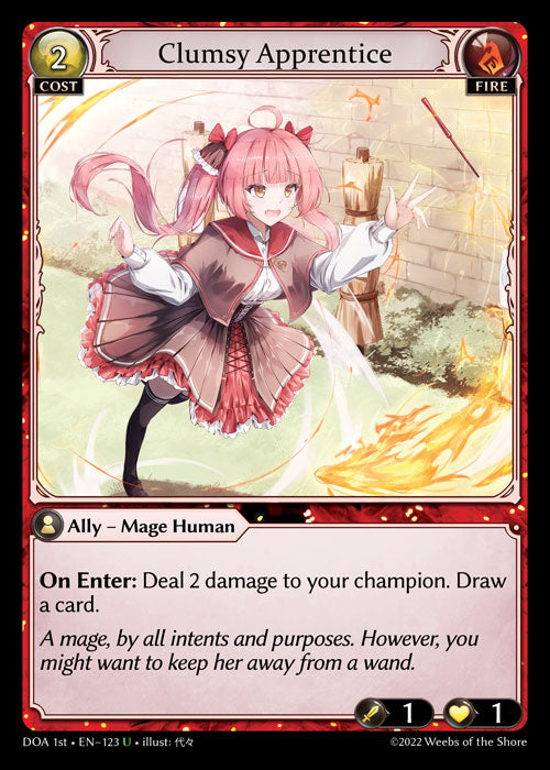 GA TCG - DOA 1st-EN-123: Clumsy Apprentice