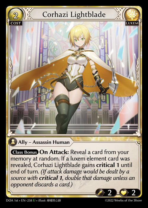 GA TCG - DOA Alter-EN-258: Corhazi Lightblade