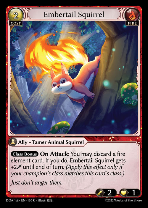 GA TCG - DOA 1st-EN-130: Embertail Squirrel