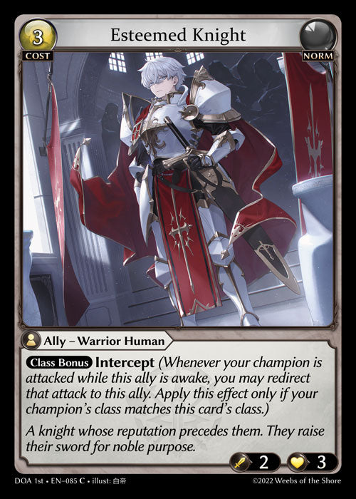 GA TCG - DOA 1st-EN-085: Esteemed Knight