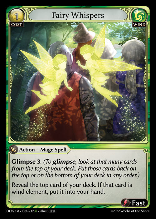 GA TCG - DOA 1st-EN-212: Fairy Whispers