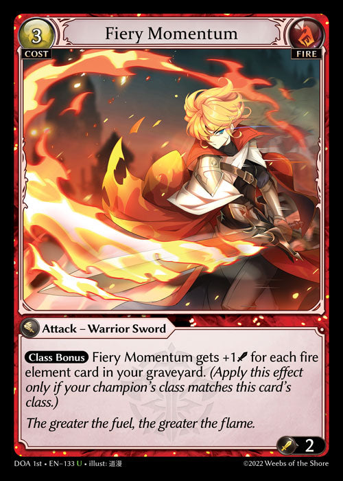 GA TCG - DOA 1st-EN-133: Fiery Momentum