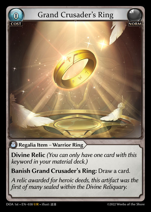 GA TCG - DOA 1st-EN-038: Grand Crusader's Ring