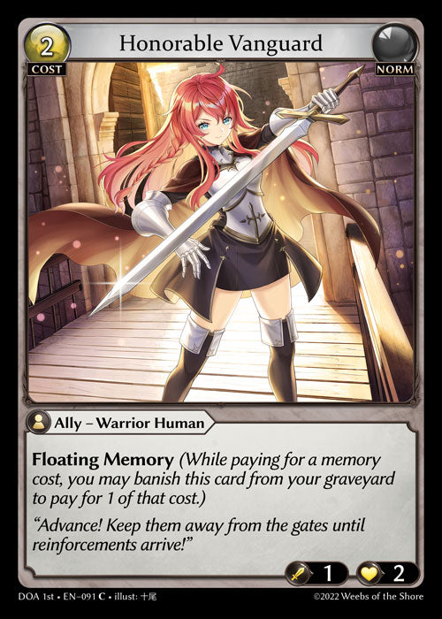 GA TCG - DOA 1st-EN-091: Honorable Vanguard