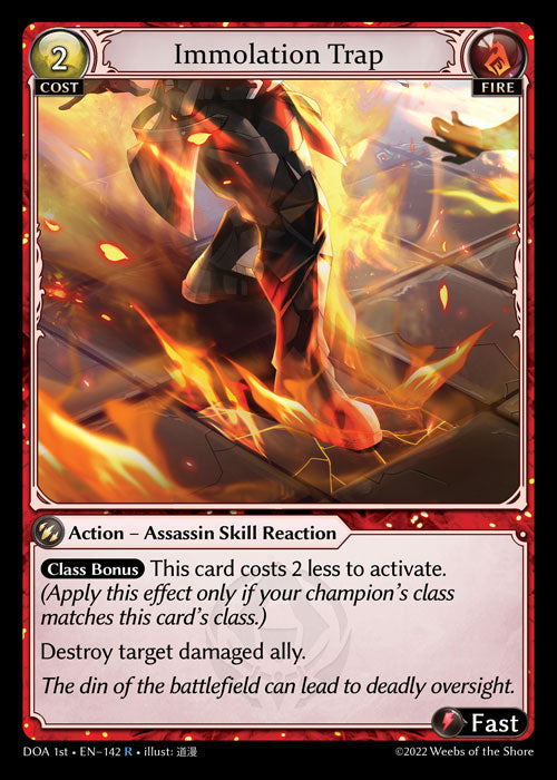 GA TCG - DOA 1st-EN-142: Immolation Trap Foil