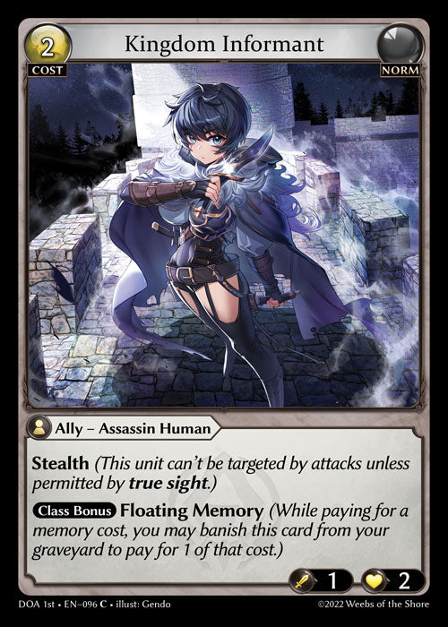 GA TCG - DOA Alter-EN-096: Kingdom Informant