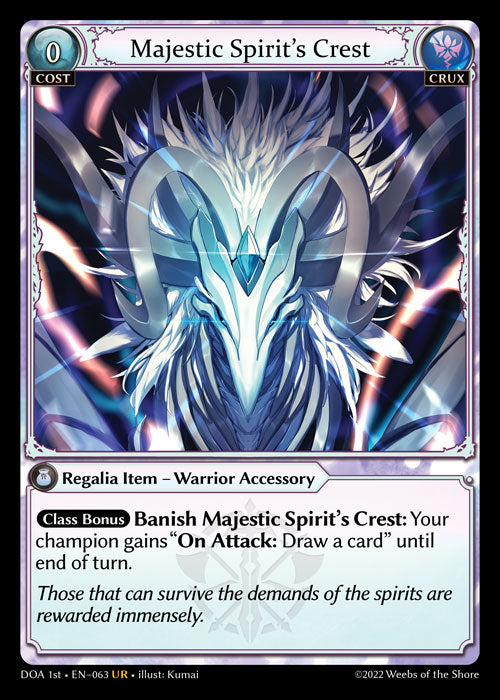 GA TCG - DOA 1st-EN-063: Majestic Spirit's Crest