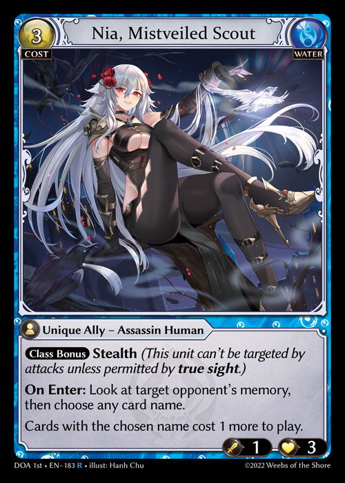 GA TCG - DOA 1st-EN-183: Nia, Mistveiled Scout