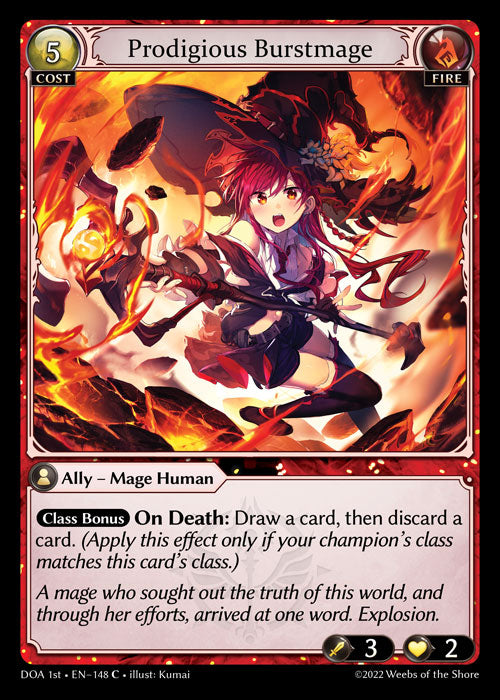 GA TCG - DOA 1st-EN-148: Prodigious Burstmage