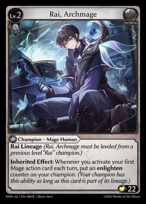 GA TCG - DOA 1st-EN-008: Rai, Archmage