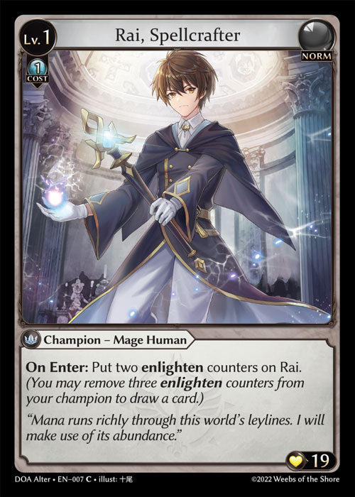 GA TCG - DOA Alter-EN-007: Rai, Spellcrafter