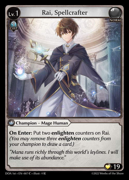 GA TCG - DOA 1st-EN-007: Rai, Spellcrafter