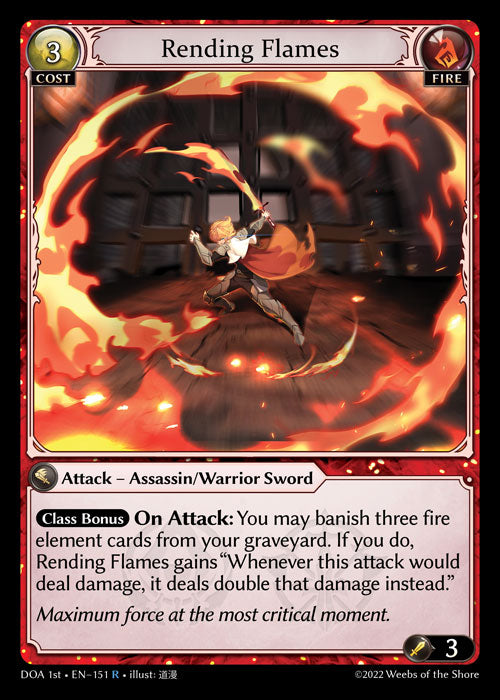 GA TCG - DOA 1st-EN-151: Rending Flames