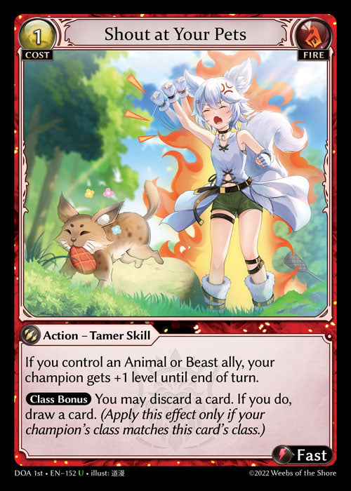 GA TCG - DOA 1st-EN-152: Shout at Your Pets