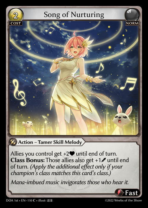 GA TCG - DOA 1st-EN-110: Song of Nurturing