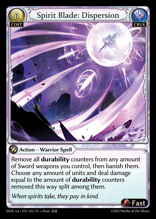 GA TCG - DOA 1st-EN-252: Spirit Blade: Dispersion