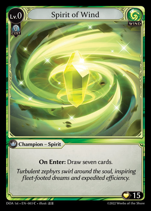 GA TCG - DOA 1st-EN-003: Spirit of Wind