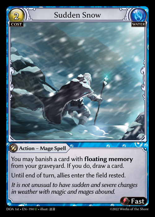 GA TCG - DOA 1st-EN-194: Sudden Snow Tidal Sweep