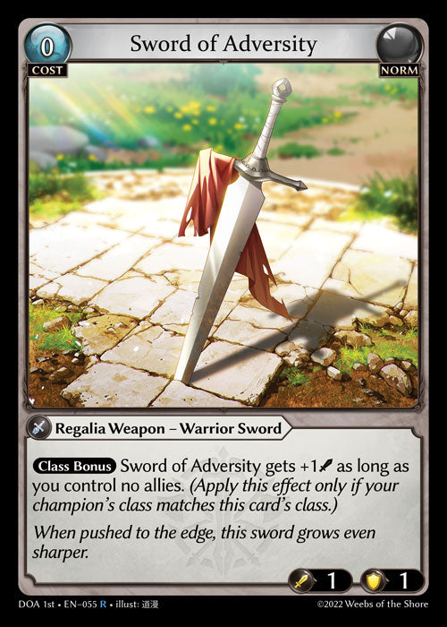 GA TCG - DOA 1st-EN-055: Sword of Adversity