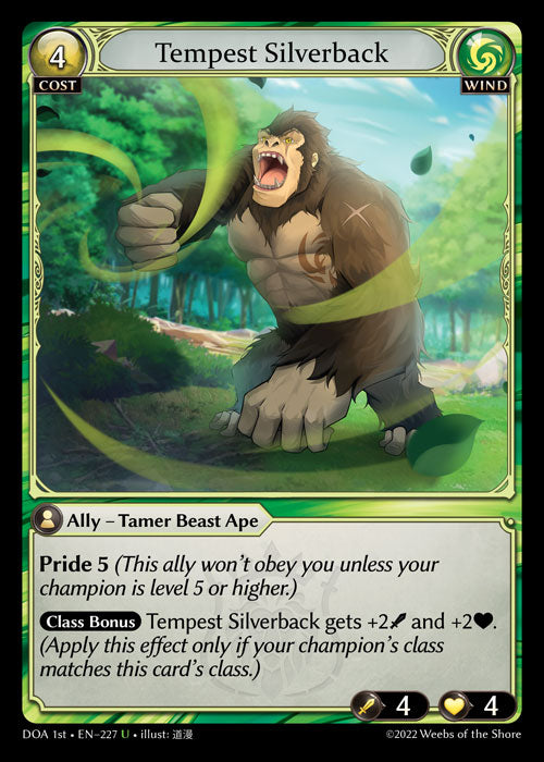 GA TCG - DOA 1st-EN-227: Tempest Silverback