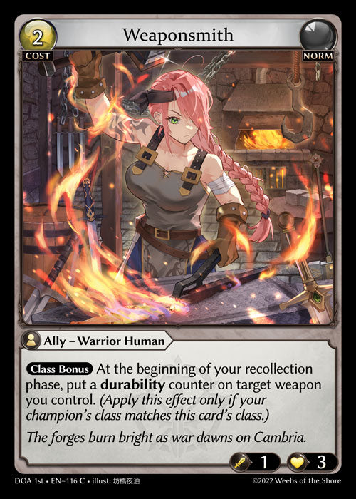 GA TCG - DOA 1st-EN-116: Weaponsmith