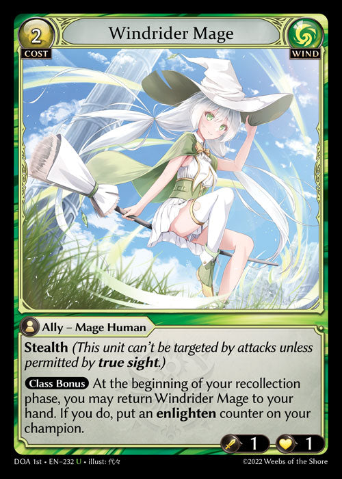 GA TCG - DOA 1st-EN-232: Windrider Mage