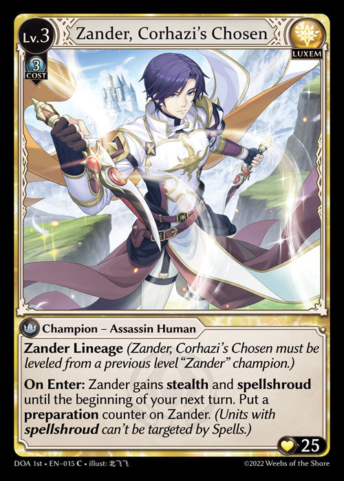 GA TCG - DOA 1st-EN-015: Zander, Corhazi's Chosen