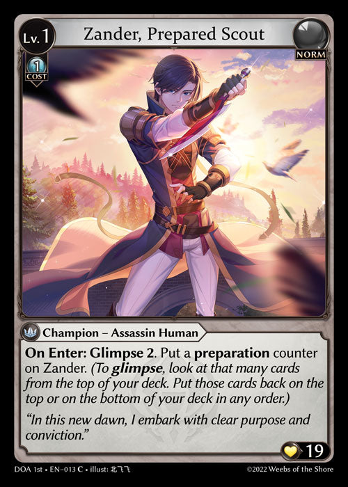 GA TCG - DOA 1st-EN-013: Zander, Prepared Scout